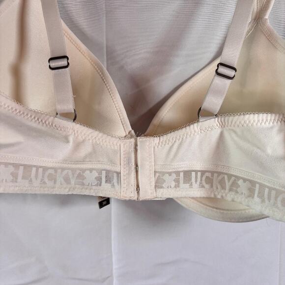 Lucky Brand Bra Womens 38D Cream Underwire Lined Adjustable - Picture 2 of 7